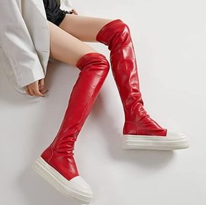 Female knee boot , available in red,pink,black 💓